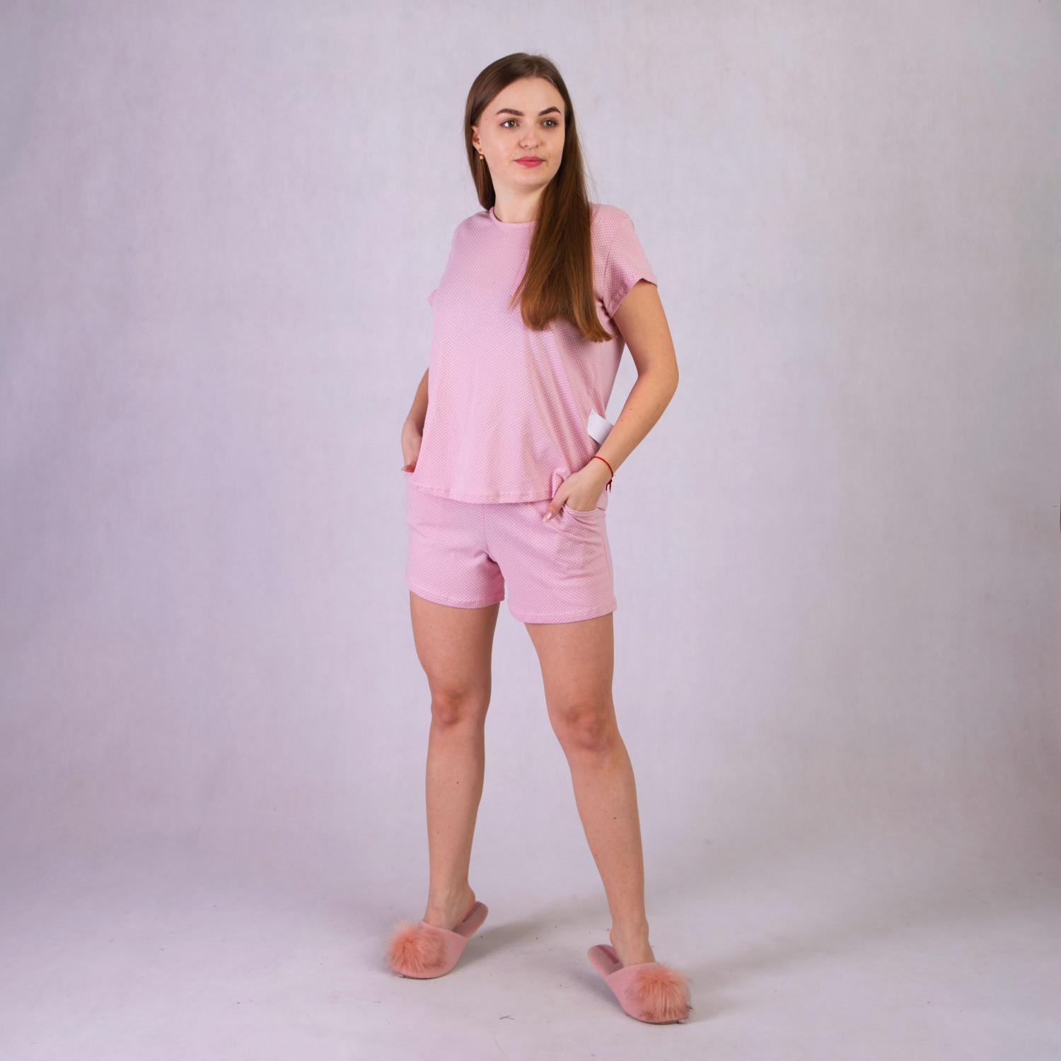 Пижама летняя женская Горох хлопковая р. 46-48 - фото 3