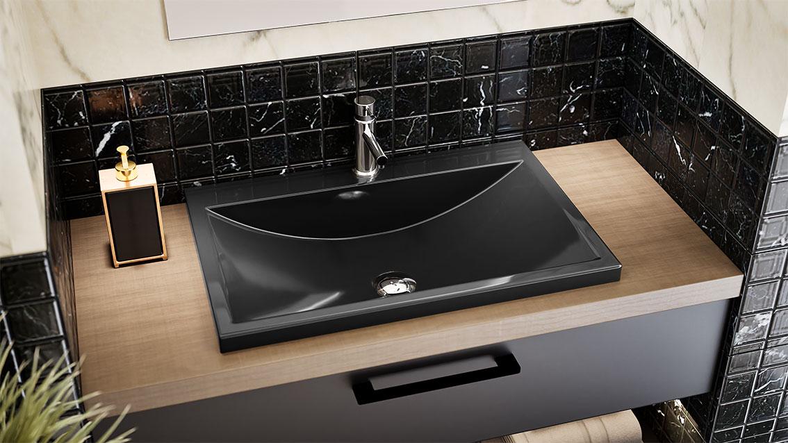 Умивальник накладний Status Braun Low Black (696) - фото 8