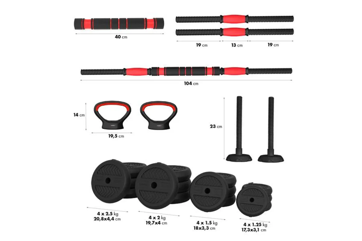 Гантелі розбірні HMS SGN130 PRO 6-в-1 зі штангою та гирями 30 кг (417038) - фото 6 Гантелі розбірні HMS SGN130 PRO 6-в-1 зі штангою та гирями 30 кг (417038) - фото 6