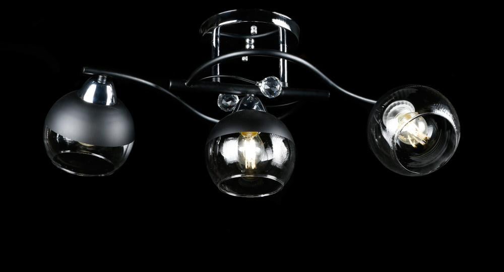 Люстра з плафонами Ray L7299/3 CR+BK (IR006203)