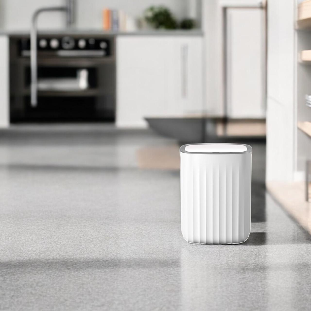 Відро для сміття сенсорне JAH Nordic прямокутне 12 л Біло-сірий - фото 8 Відро для сміття сенсорне JAH Nordic прямокутне 12 л Біло-сірий - фото 8