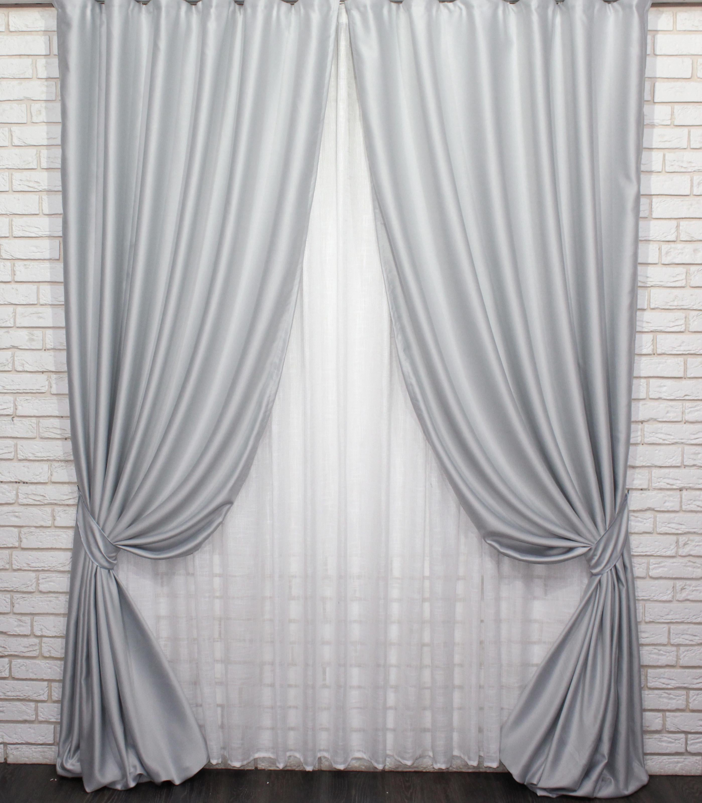 Комплект штор VR-Textil Evinhome № 860ш блэкаут 150х290 см 2 шт. Светло-серый (30-660)