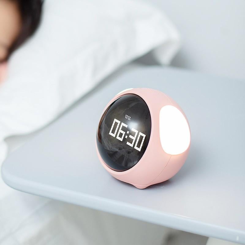 Дитячий будильник HBK Emoji Pixel Alarm Clock Рожевий - фото 2