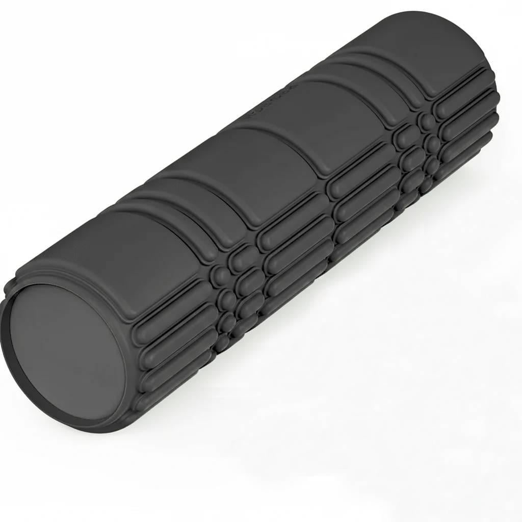 Ролик масажний WCG K3 Premium Foam Roller 42 см 3D рельєф EVA до 200 кг Чорний (K3-FR42-BK)