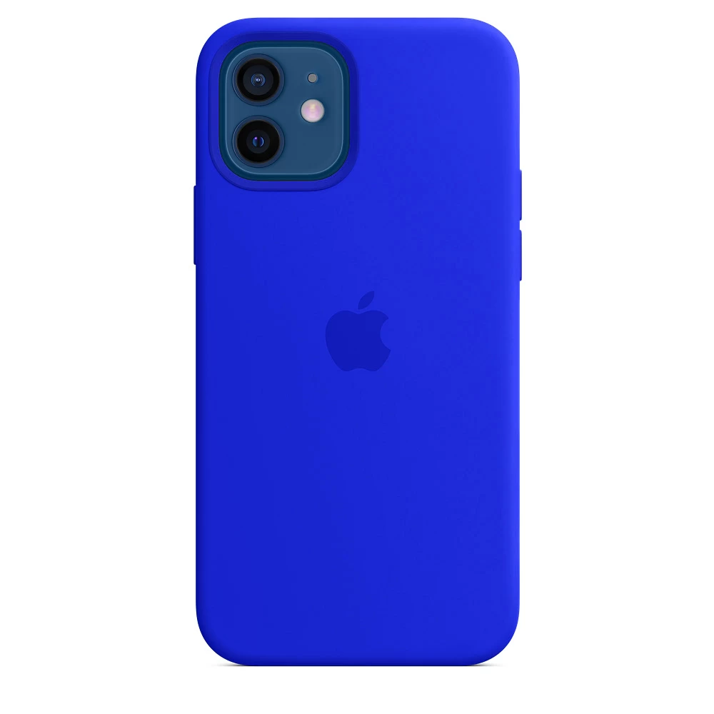 Силиконовый Чехол Накладка Silicone Case для iPhone 12/12 Pro Shiny Blue - фото 1