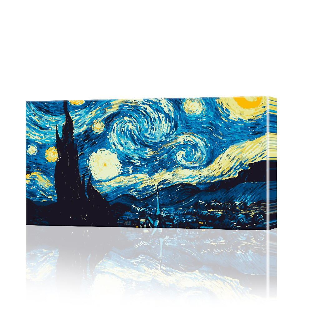 Картина за номерами ArtSale Нічне небо Ван Гог PBN0249 40х70 см