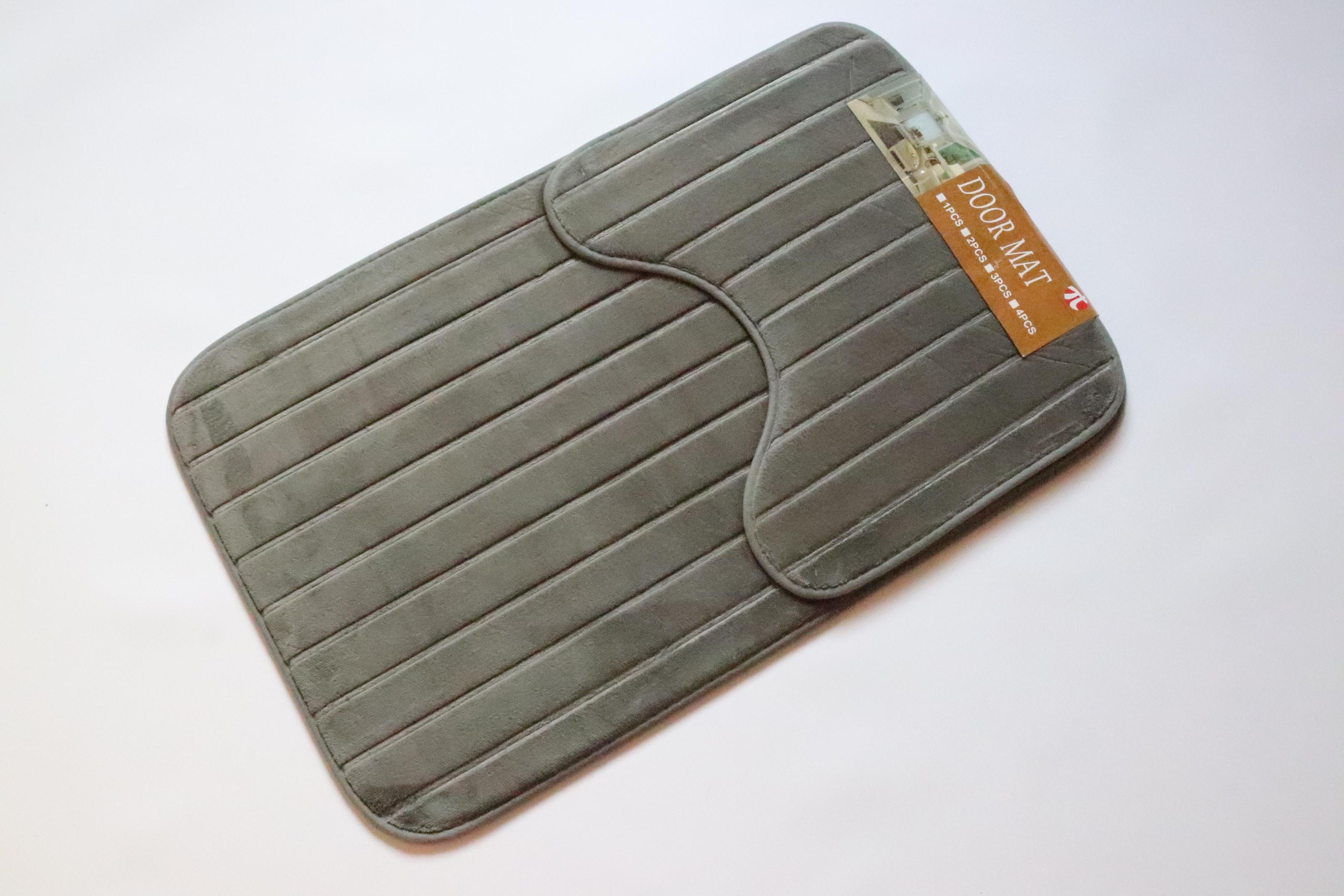 Набор ковриков в ванную и туалет 80x50/40x50 см из микрофибры (3843grey)
