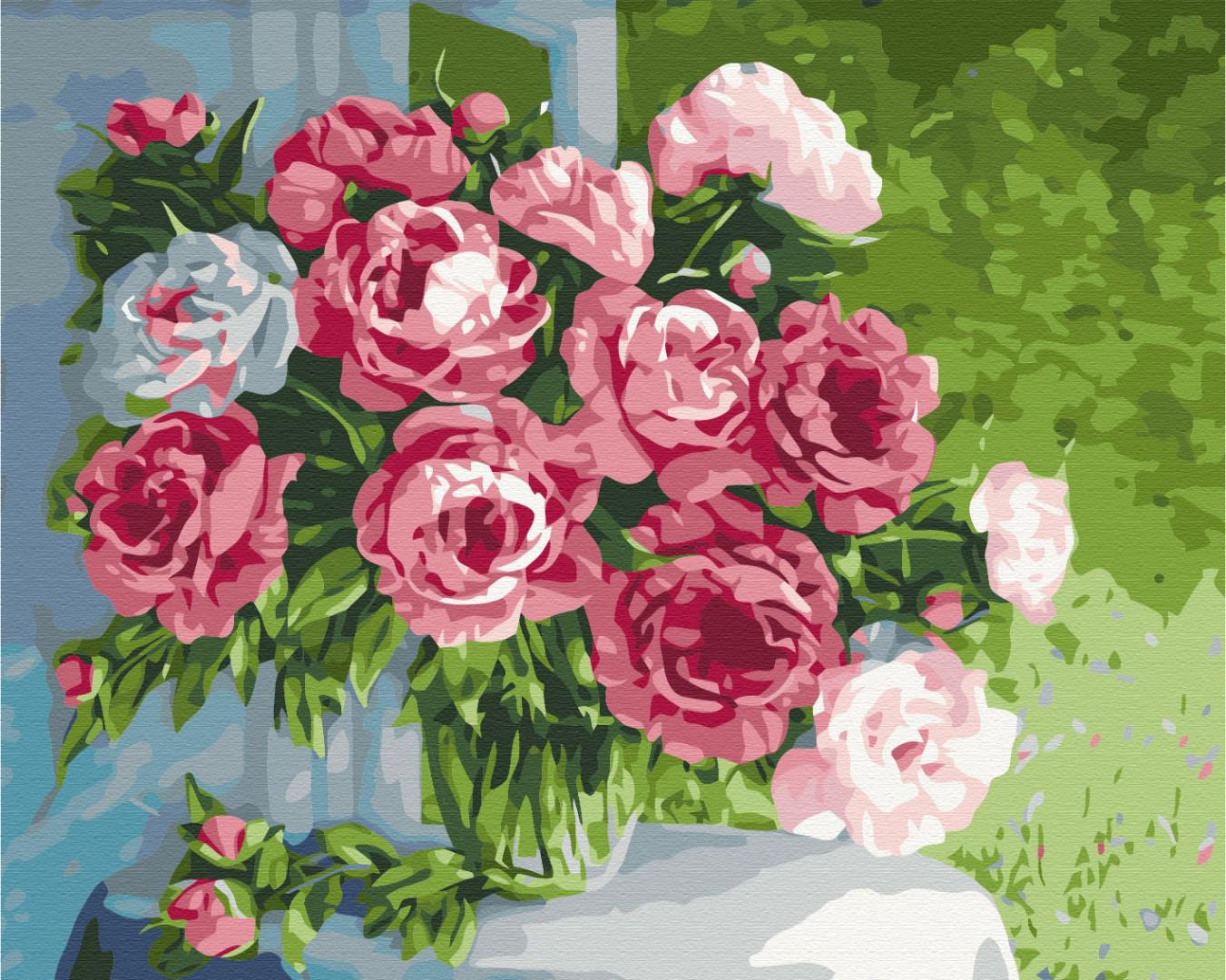 Картина по номерам Brushme Домашние пионы 40x50 см (BS51651)