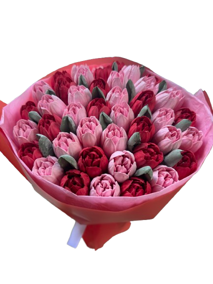 Букет зефірних квітів ручної роботи 25 см (28830863)