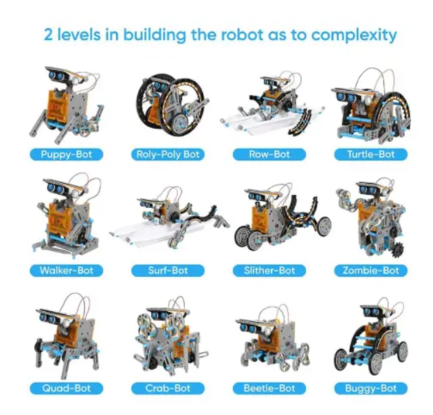 Конструктор Stem Робот науковий на сонячній батареї 12в1 (Кон2) - фото 7