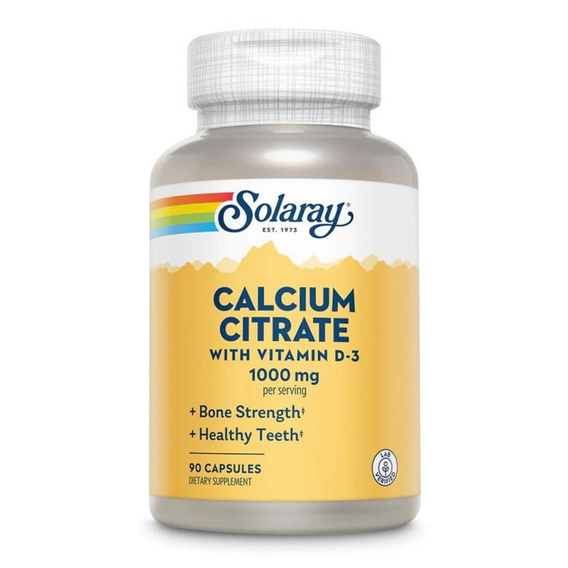 Цитрат кальцію з вітаміном D3 Solaray Calcium Citrate & Vitamin D3 90 капс. (22524-01)