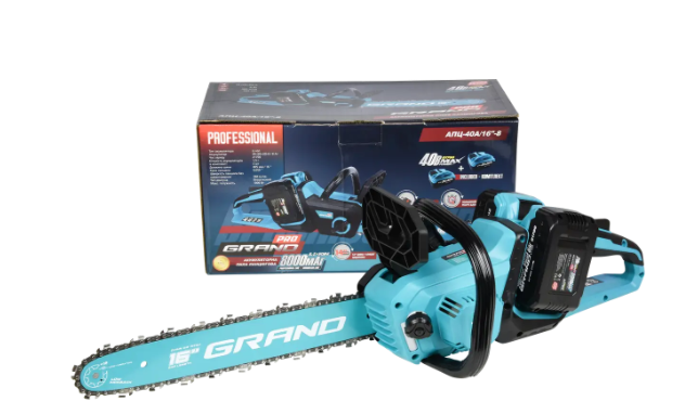 Электропила аккумуляторная Grand АПЦ-40А/16" шина 405 мм 4 Ah 40V (32961103) Электропила аккумуляторная Grand АПЦ-40А/16" шина 405 мм 4 Ah 40V (32961103)