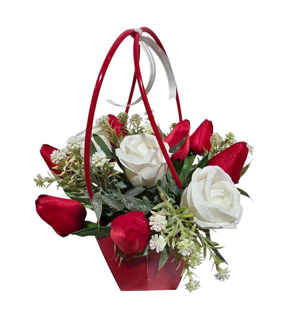Сумка Ravisto Тюльпаны и Розы 31x21 см Красно-белый (0511-7)