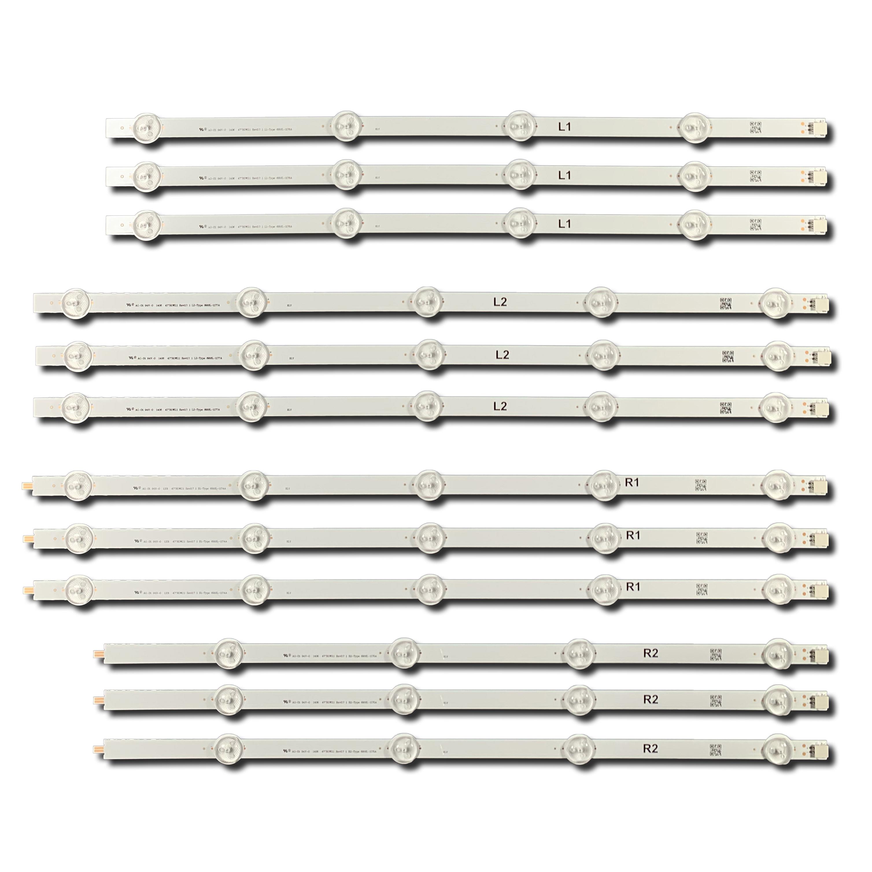 Комплект LED підсвітки LG для TV 47" 6916L-1176A/6916L-1174A/6916L-1177A/6916L-1175A (ART-11286)