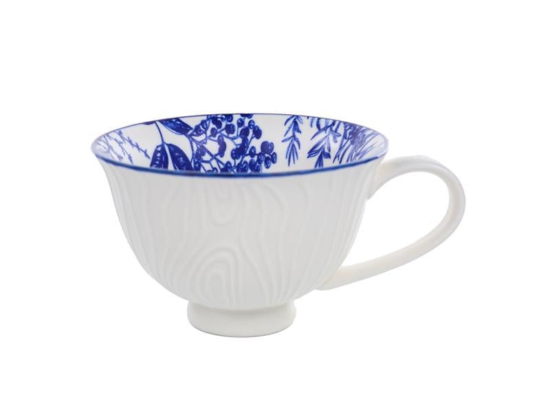 Чашка фарфоровая Lefard Листья рисунок 420 мл Белый/Синий (936-009) Чашка фарфоровая Lefard Листья рисунок 420 мл Белый/Синий (936-009)