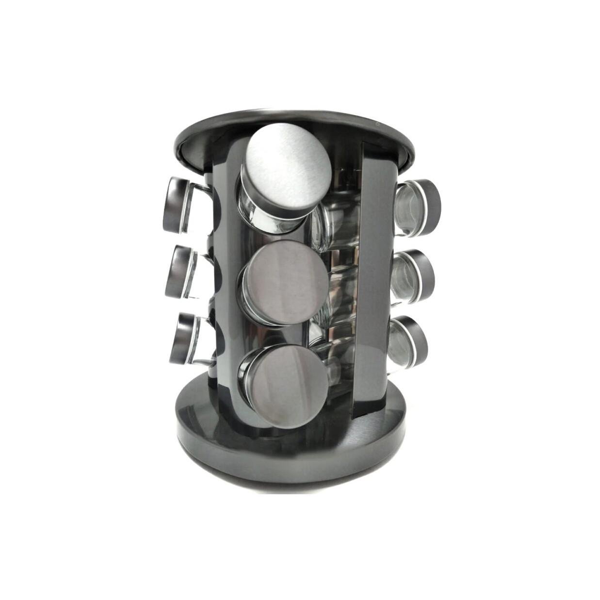Набор для специй Benson BN-142-9 с подставкой 12 баночек Steel (115648)