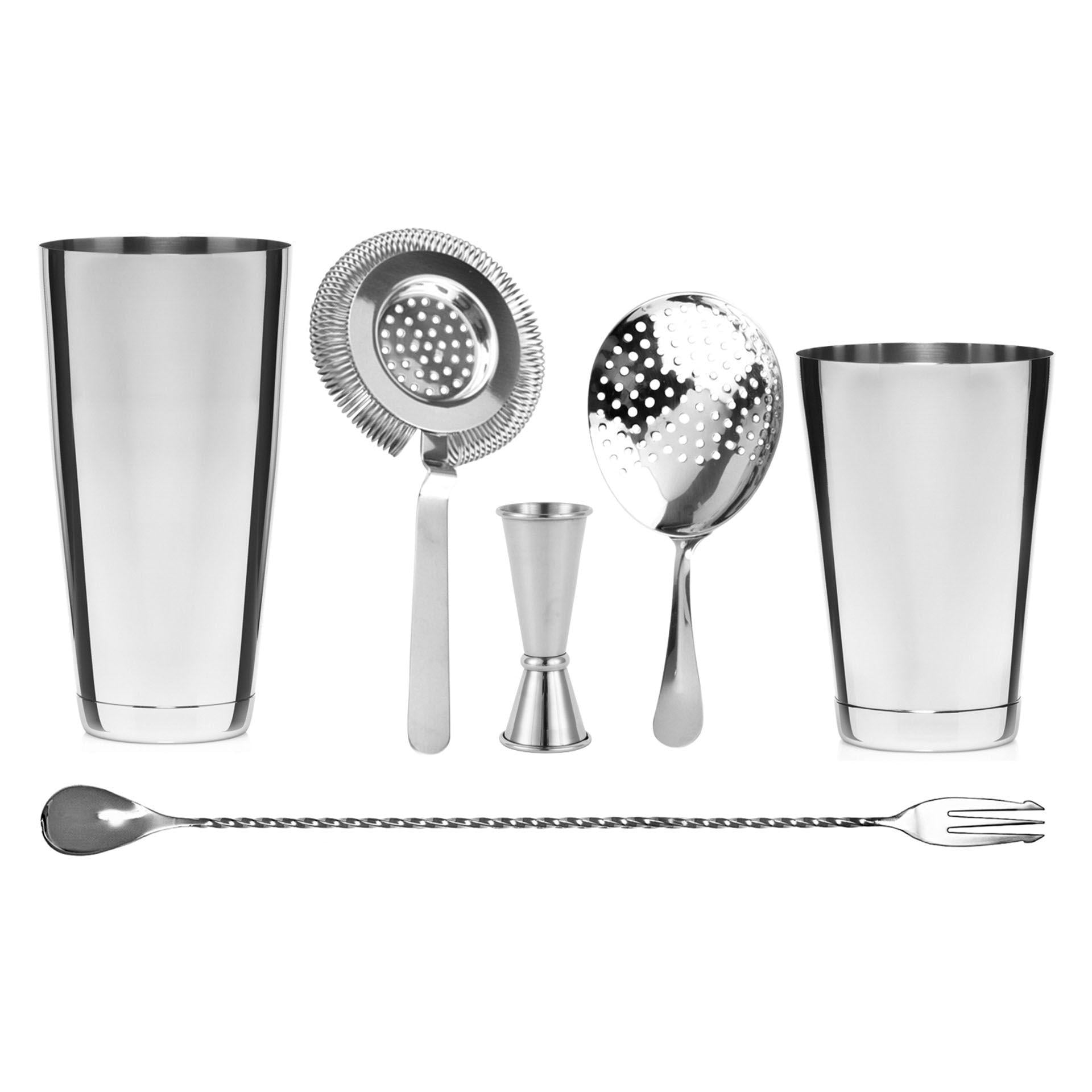 Набір бармена BAREQ BPR-101 BPR-101 6 предметів Сріблястий (BPR-101)