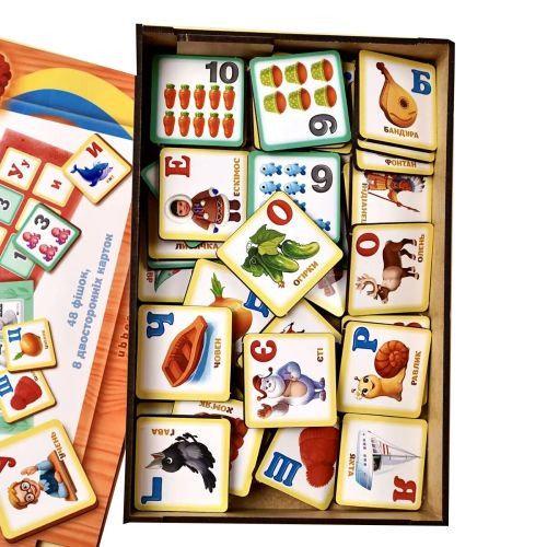 Дерев'яний ігровий набір Лото Абетка та цифри (15876)