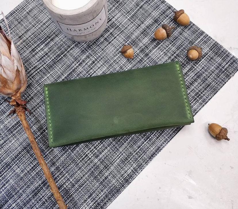 Кошелек женский Stedley leather Жасмин из натуральной кожи Зеленый (30639315)