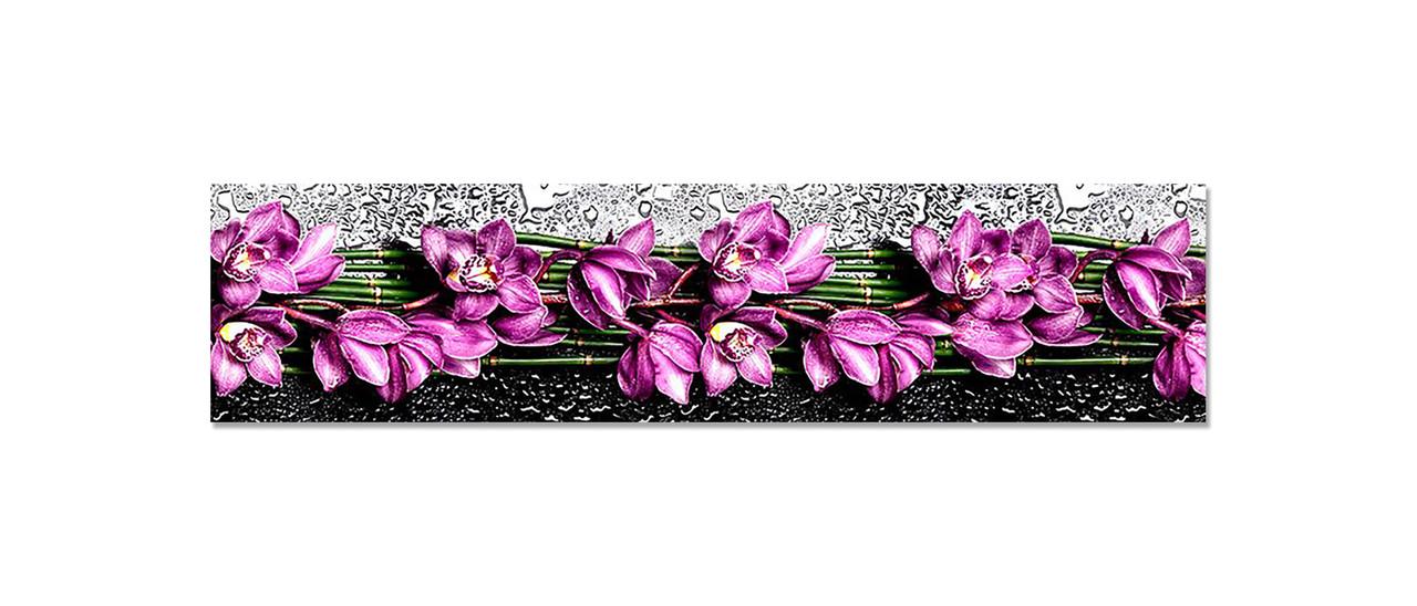 Наклейка виниловая 3D Zatarga Фиолетовые Орхидеи 600х2500 мм (1267839470)