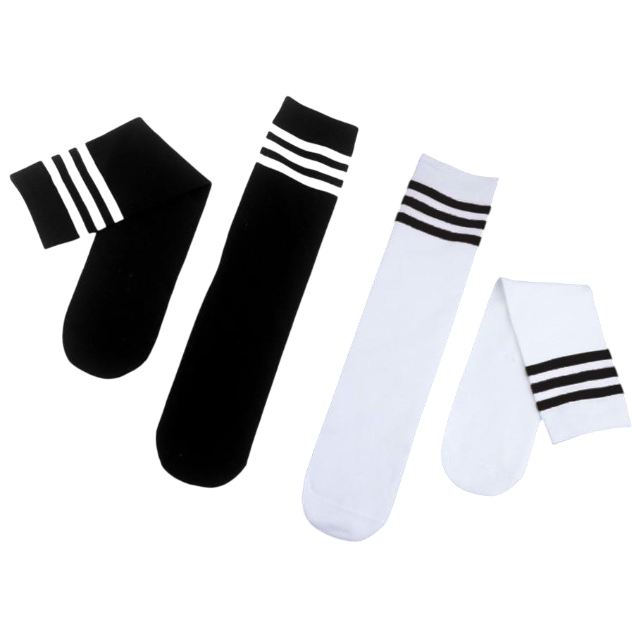 Гольфы детские трикотажные 2 пары One Size Черный/Белый (2524)