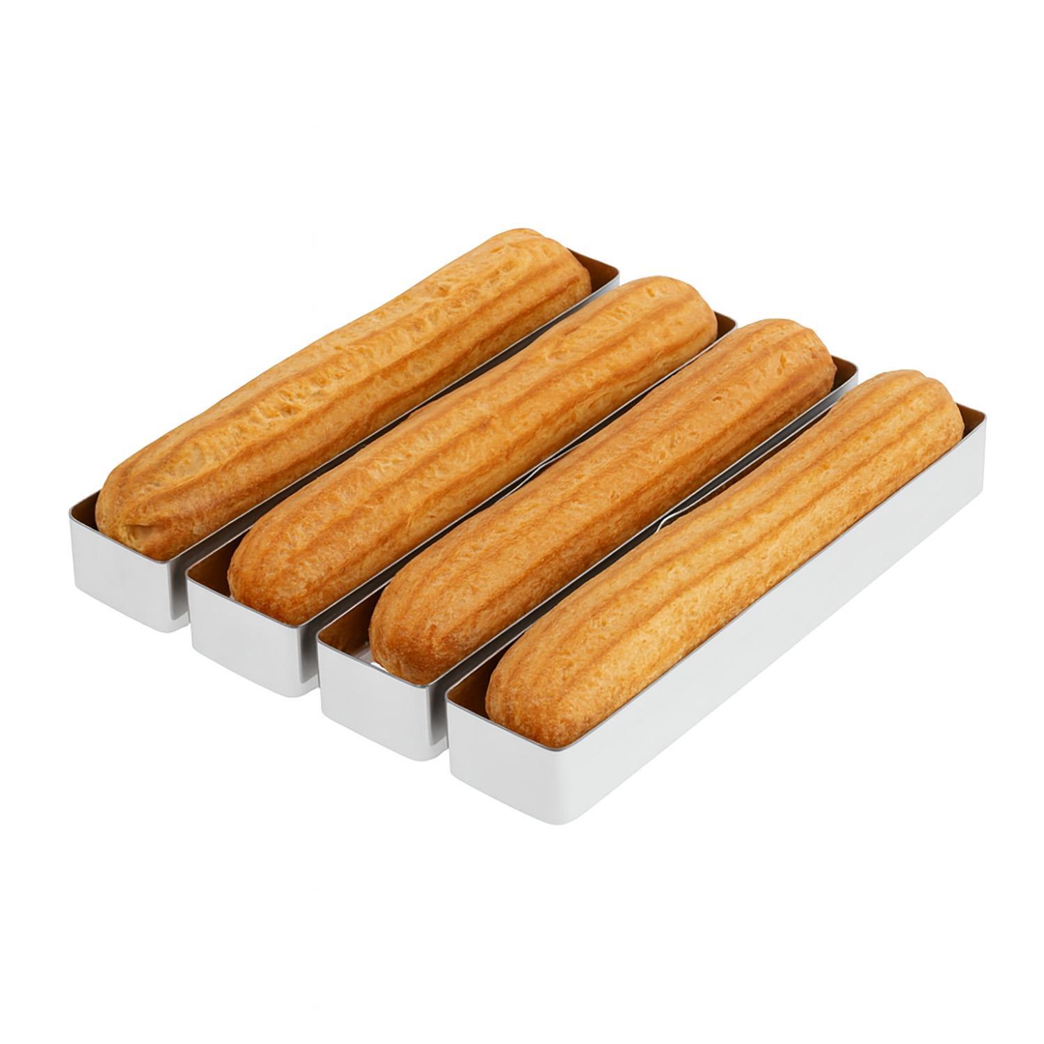 Формочки порционные для эклеров пирожных и тарталеток 4 шт. 16х4х2,5 см (29070962) - фото 8 Формочки порционные для эклеров пирожных и тарталеток 4 шт. 16х4х2,5 см (29070962) - фото 8