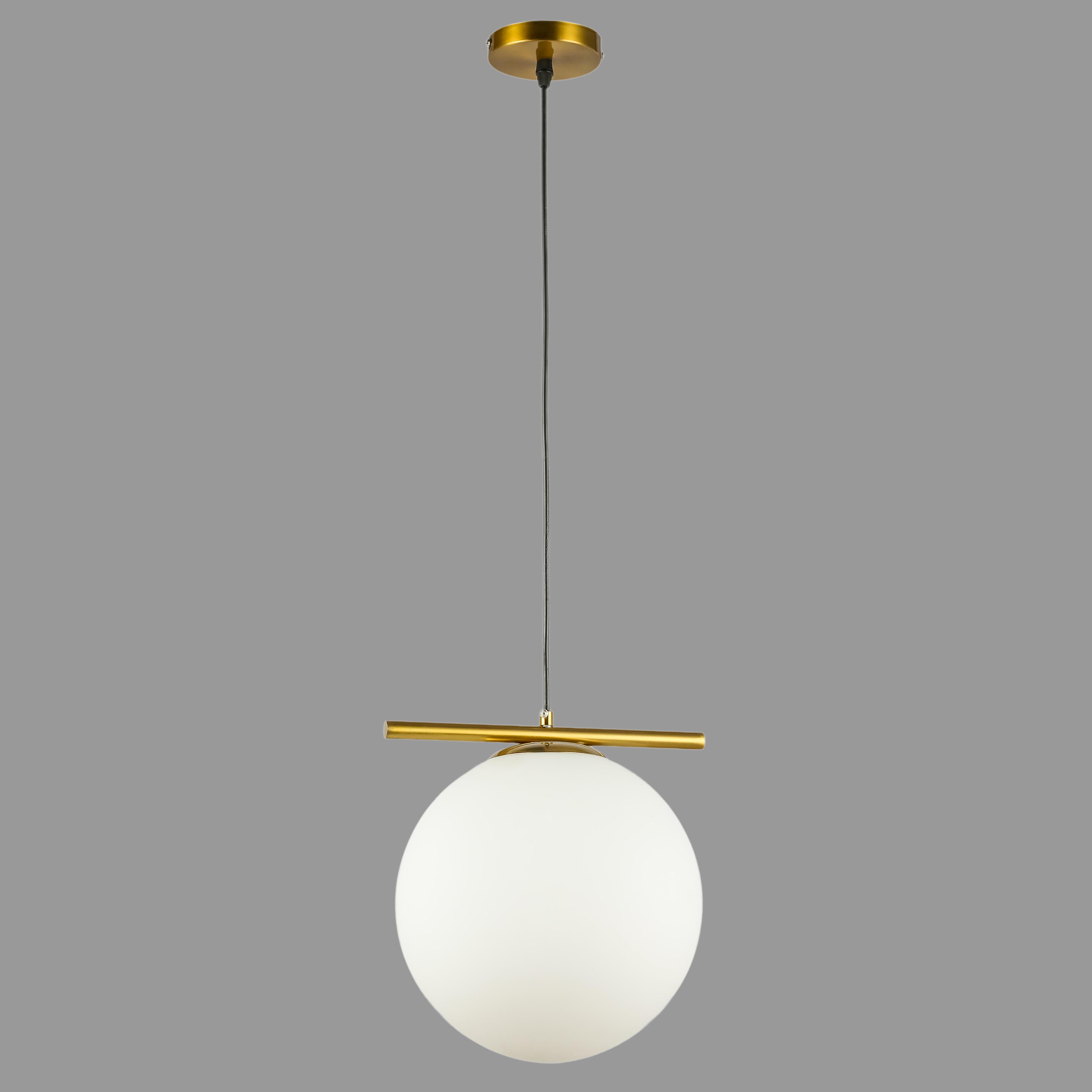 Світильник підвісний з кулею 25 см Золотий (84-1023-1 (250mm) GAB+WH)