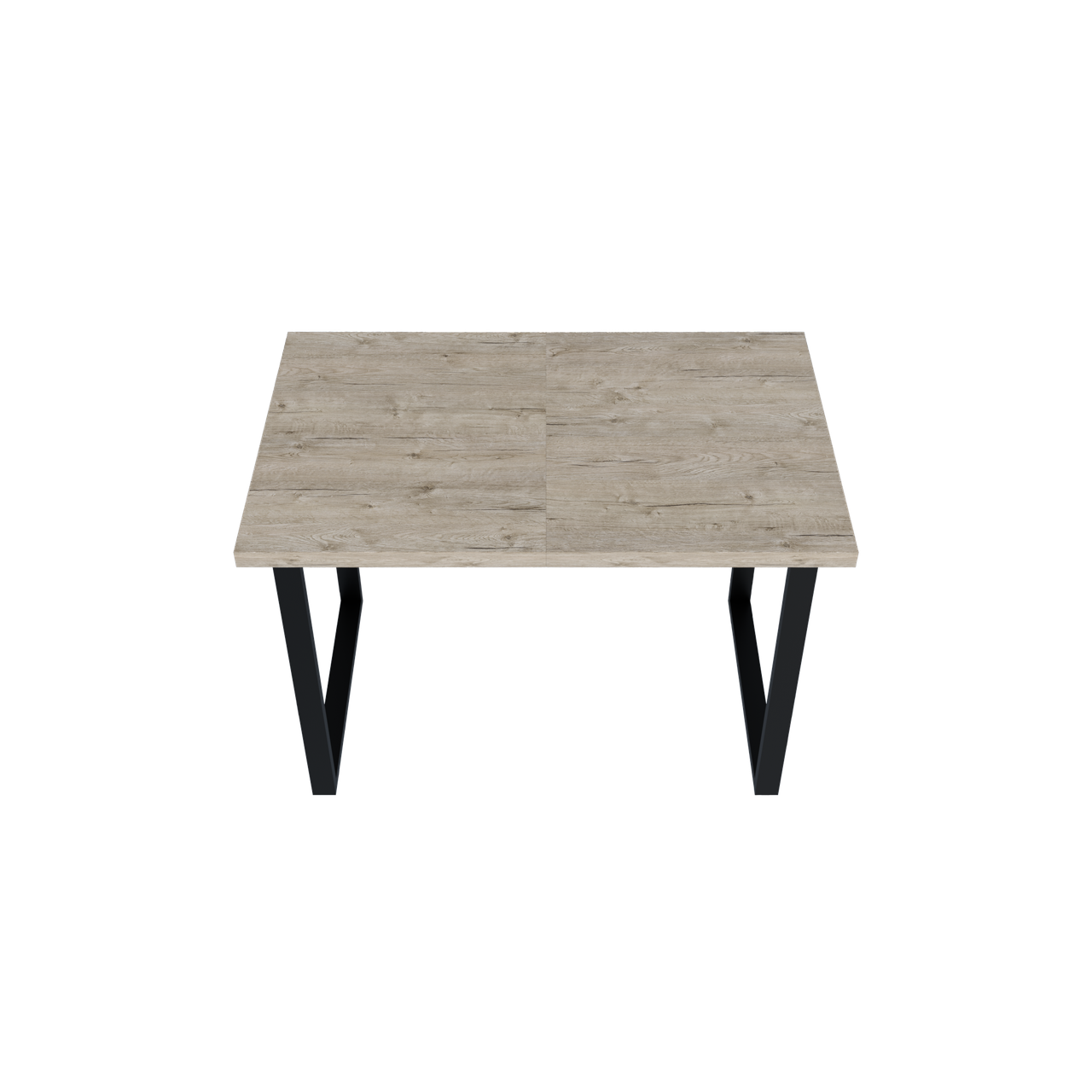 Обеденный стол SHERWOOD трансформер металлические ножки 110/190х75х70 см Деб шервуд/Черный (000085006)