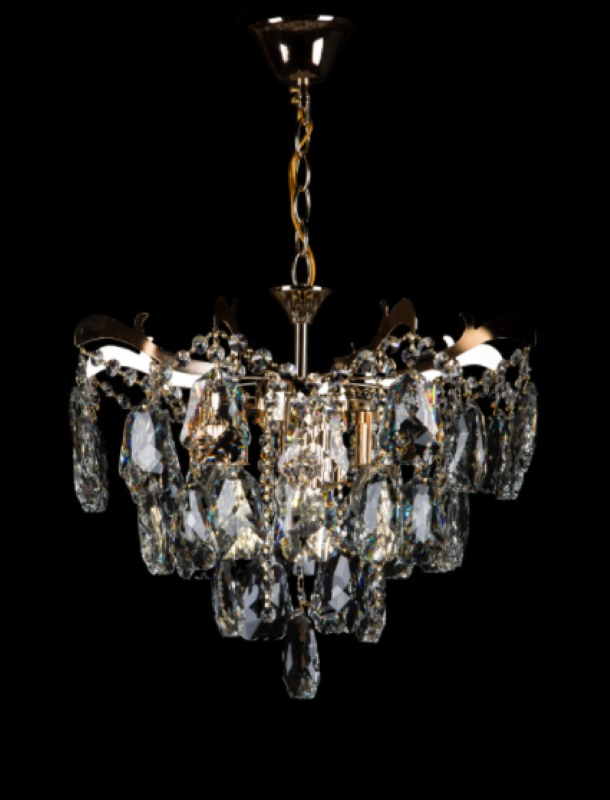 Хрустальная люстра L1824/4 FG Белый/Золото (AN000269)