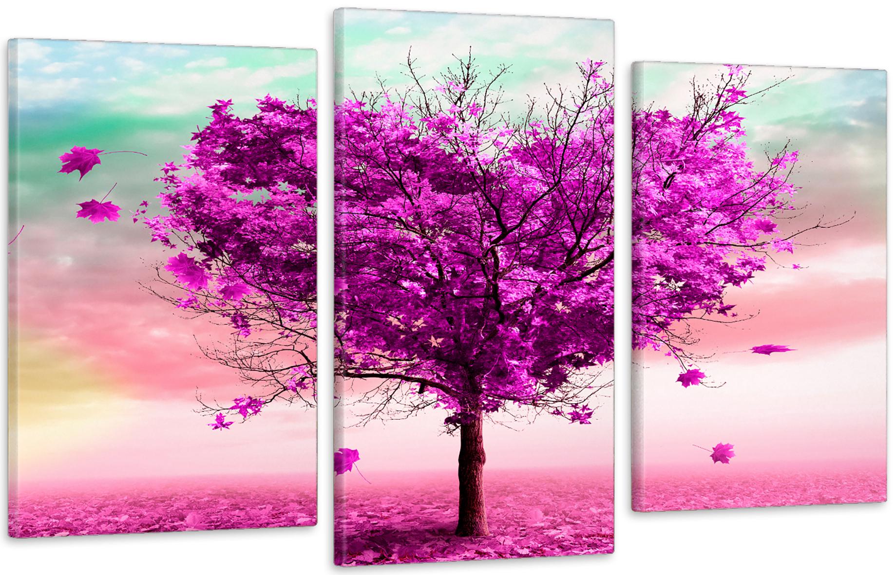 Картина модульная в гостиную/спальню Розовое дерево 70х130 см (Art-608_3)