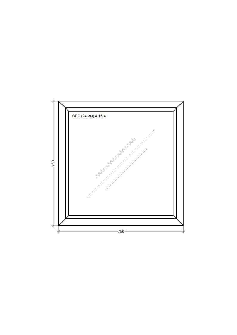 Вікно металопластикове WDS MiroPlast глухе 750х750 мм (M.0.24.75.75) - фото 2 Вікно металопластикове WDS MiroPlast глухе 750х750 мм (M.0.24.75.75) - фото 2