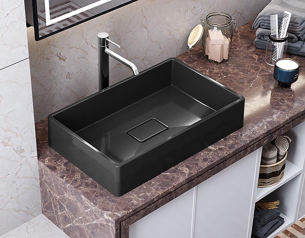 Умывальник накладной Luxor Mixen 60 см Black (29402033)