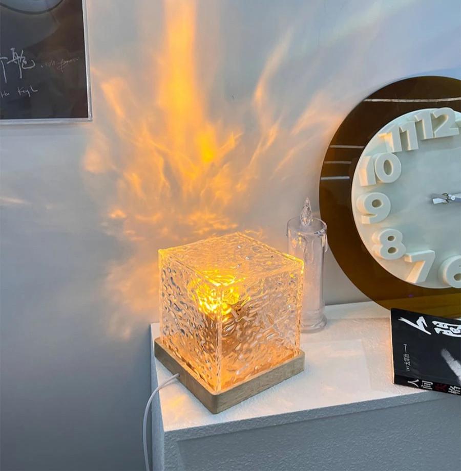 Настольный светильник Ледяной куб RGB с пультом д/у (27829448) - фото 3 Настольный светильник Ледяной куб RGB с пультом д/у (27829448) - фото 3