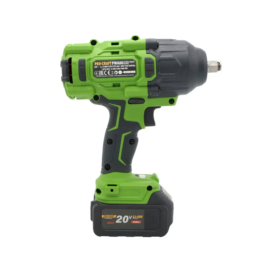 Гайковерт акумуляторний безщітковий ProCraft PWA80 без акумулятора та без зарядного пристрою - фото 5 Гайковерт акумуляторний безщітковий ProCraft PWA80 без акумулятора та без зарядного пристрою - фото 5