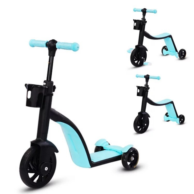 Самокат дитячий 3в1 велосипед/велобіг від 2 років Блакитний (MLD_V78) - фото 2 Самокат дитячий 3в1 велосипед/велобіг від 2 років Блакитний (MLD_V78) - фото 2