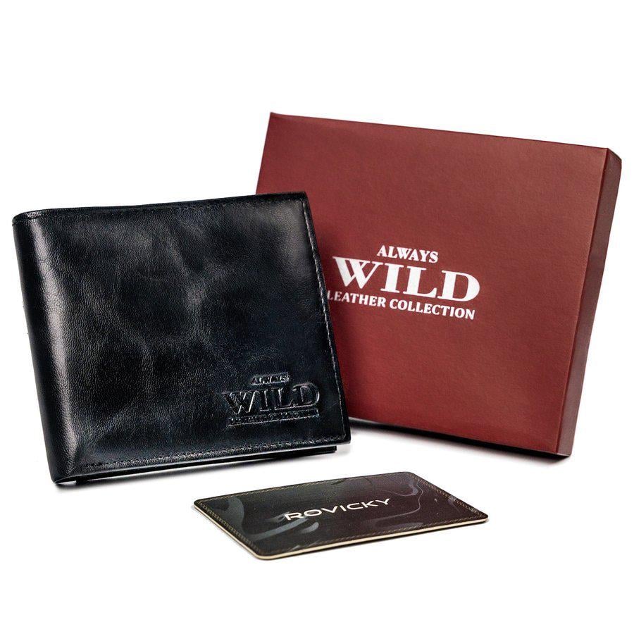 Кошелек мужской кожаный Always Wild N2002-VTK-BOX-4558 Черный