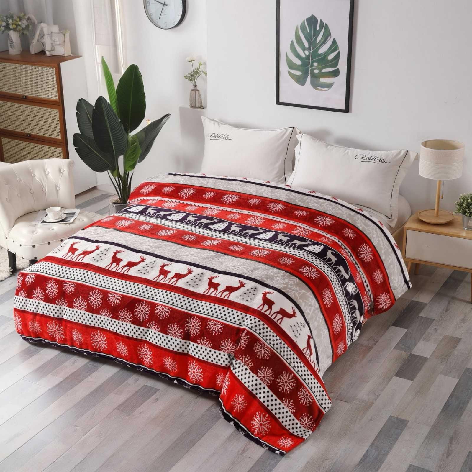 Покривало-плєд Велюр новорічне 200x220 см Покривало-плєд Велюр новорічне 200x220 см