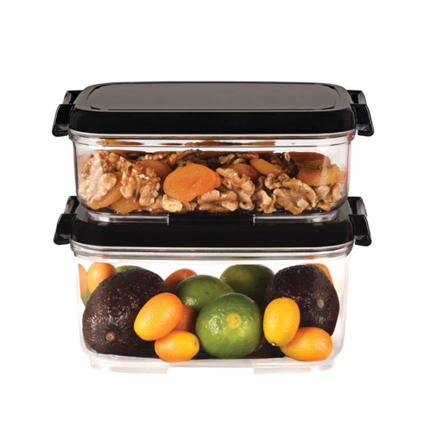 Набор пищевых контейнеров Motek ProPlus с черными крышками 2 шт. (PRO-233)