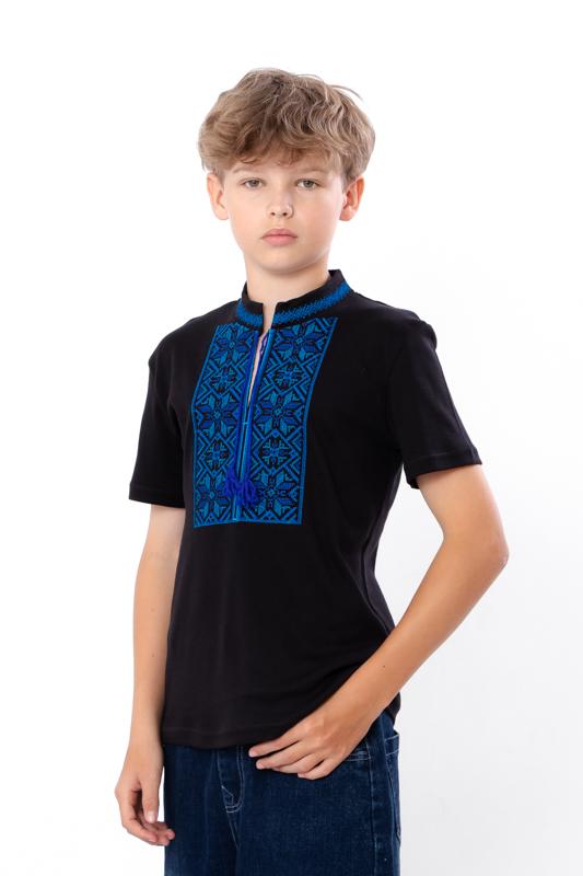 Вишиванка для хлопчика з коротким рукавом Носи Своє 140 см Блакитний (6127-015-22) - фото 2