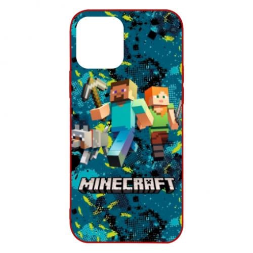 Чехол для iPhone 12 Minecraft Steve Alex And Dog (6848395-3-134799)