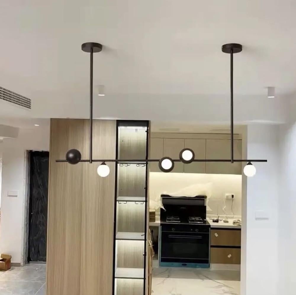 Люстра видовжена підвісна SIMPLE на 5 ламп Чорний (SG 33) - фото 3