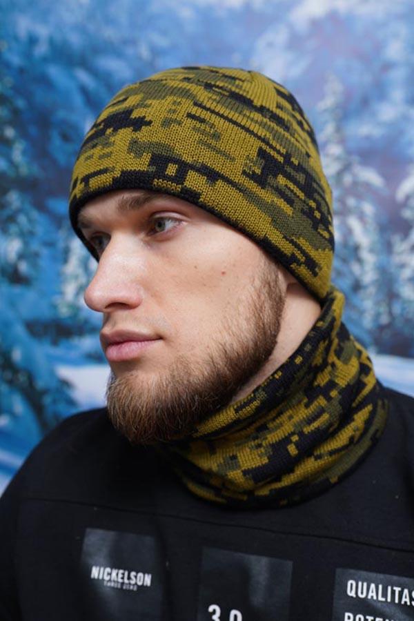 Мужской комплект Braxton Пиксель I Черный/Оливковый/Хаки (7210/7213-77)