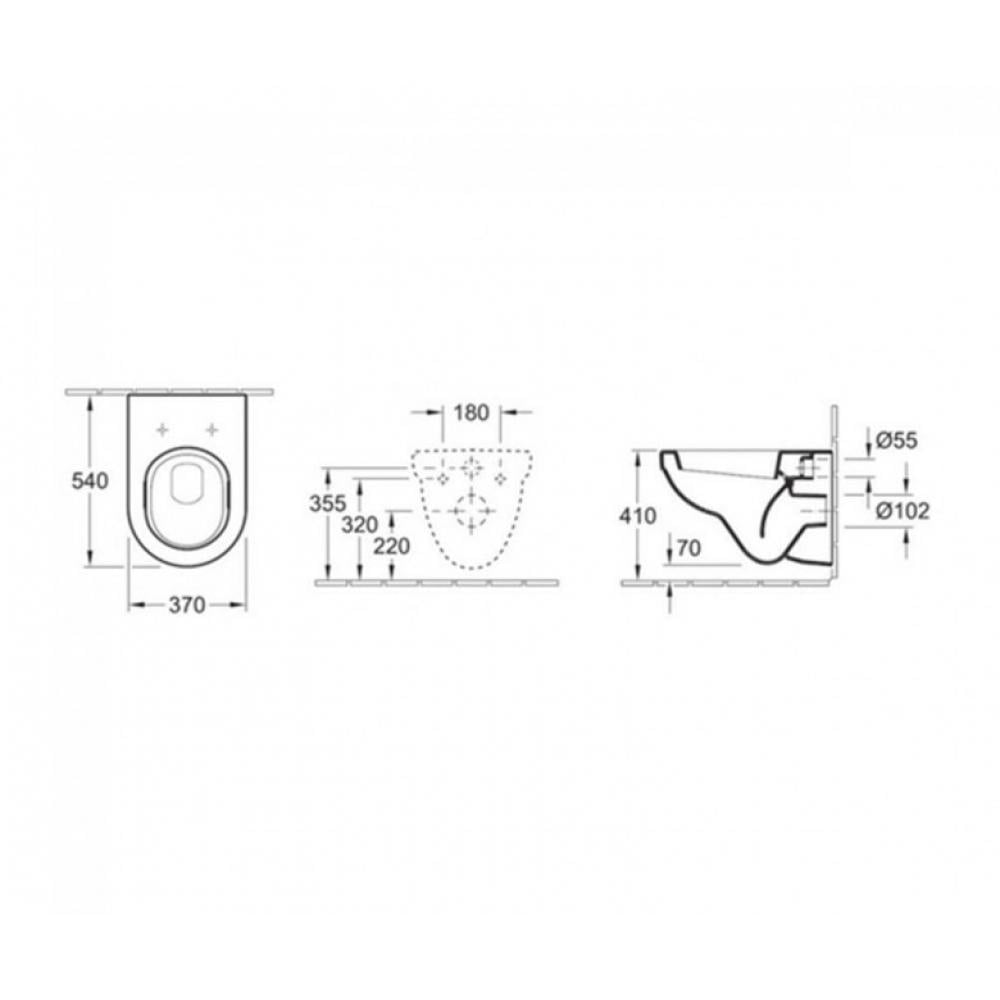 Унітаз підвісний Villeroy&Boch VERITY DESIGN 568010R1 без сидіння (71861) - фото 2