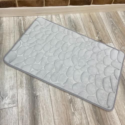 Набор ковриков в ванную и туалет Stone Premium Memory Foam 3в1 80х50/60х40/60х50 см Светло-серый (NK3S0002) - фото 6 Набор ковриков в ванную и туалет Stone Premium Memory Foam 3в1 80х50/60х40/60х50 см Светло-серый (NK3S0002) - фото 6
