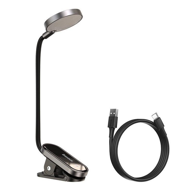 Лампа аккумуляторная Baseus Comfort Reading Mini Clip Lamp DGRAD-0G Grey (118769) - фото 1