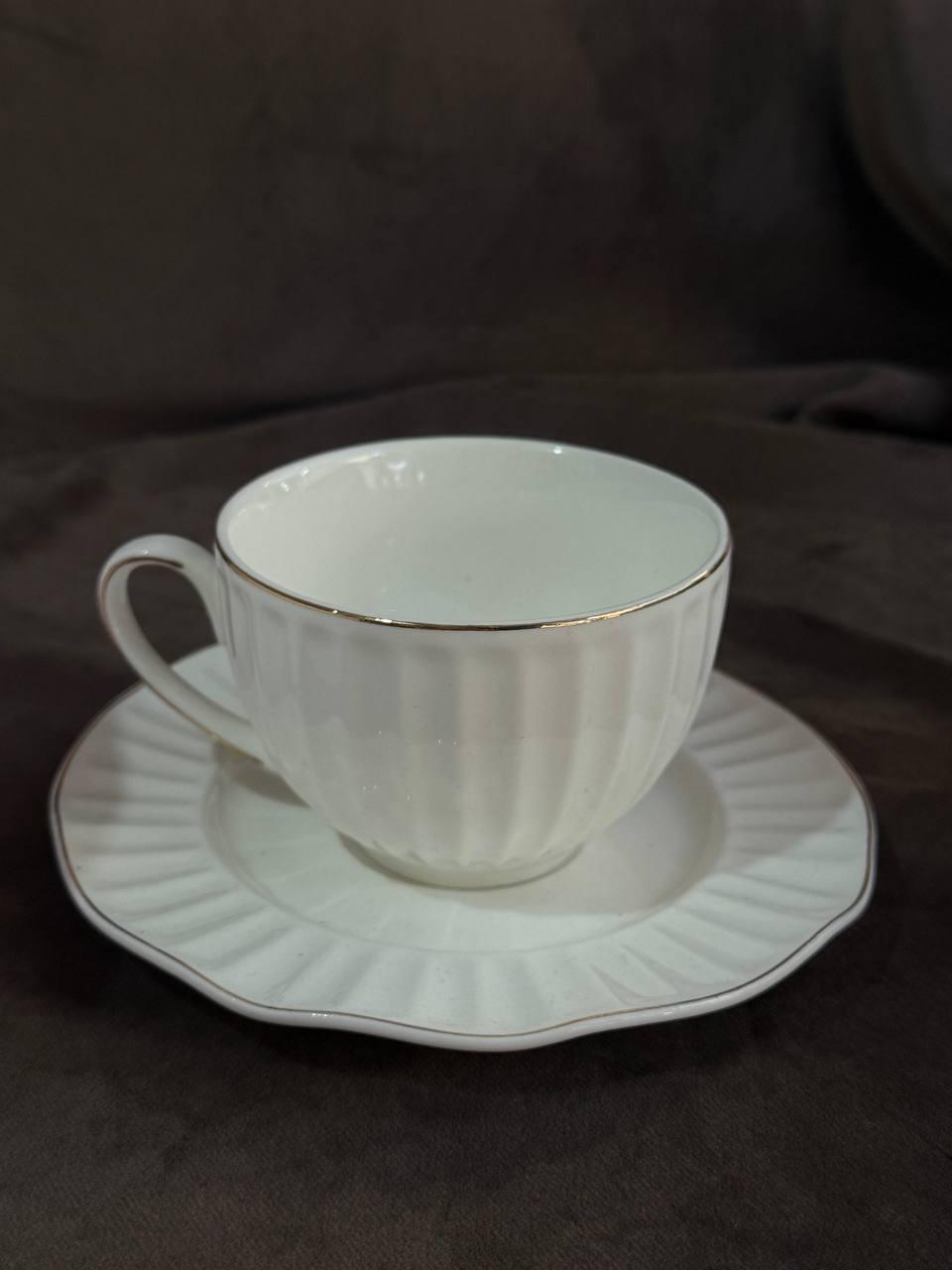 Чайный сервиз Elisey Венецианские волны керамический 230 мл 12 предметов Белый (9292-021) - фото 3