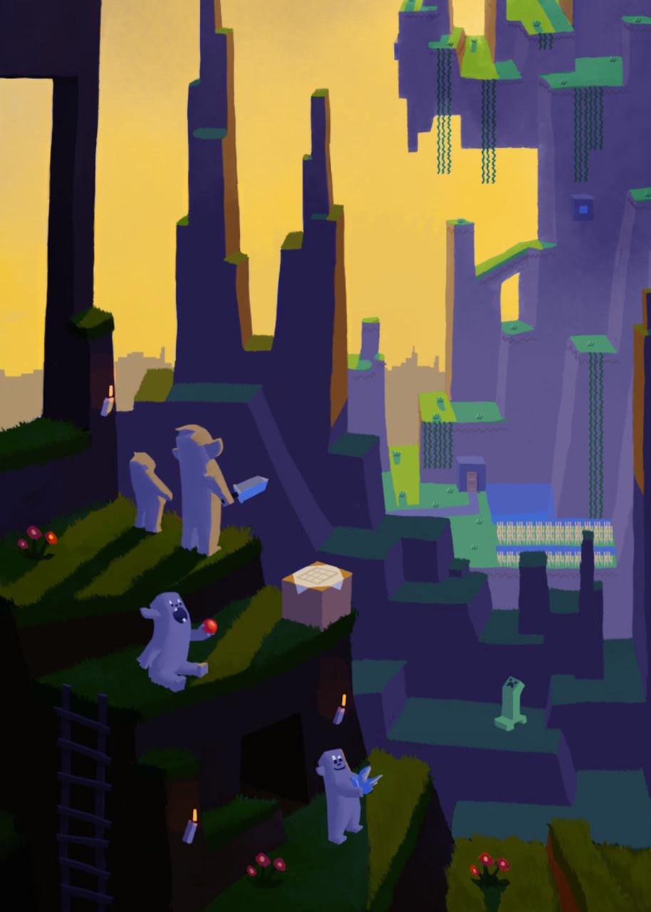 Картина постер Gee! Minecraft Майнкрафт пейзаж 40х60 см MC.09.057