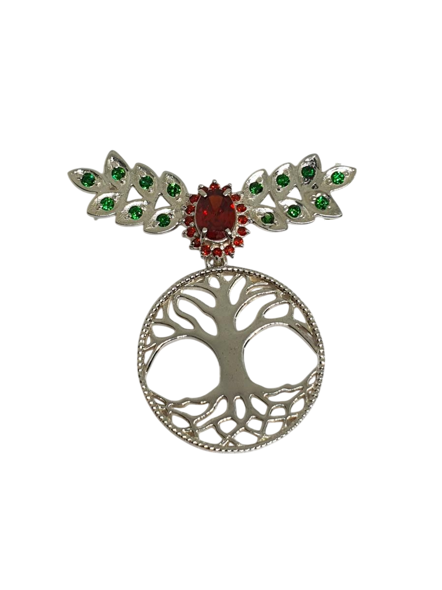 Кулон срібний а Дукач дерево життя каміння циркони 925 проб (2554492857)