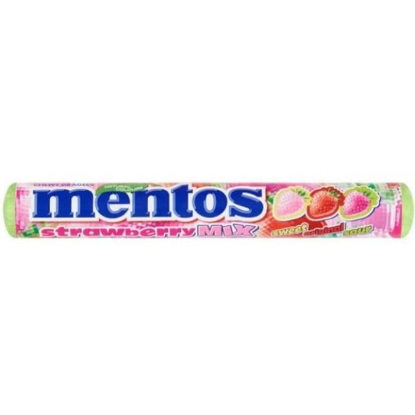 Драже жевательные Mentos Клубничный микс 37 г (317527)