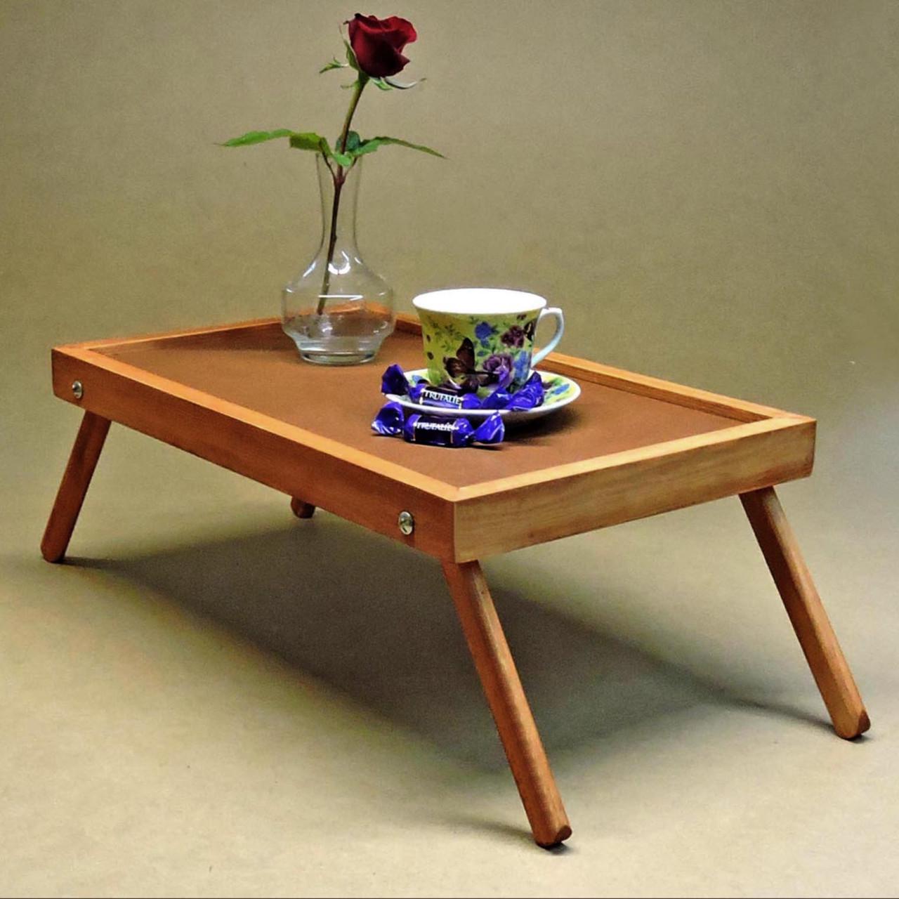 Столик-поднос для завтрака из дерева Орегон Шафран (СТП-000106)